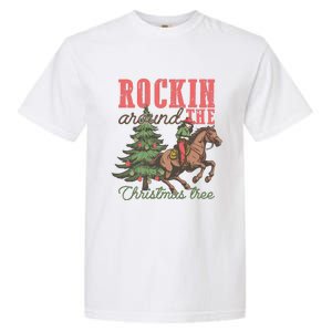 Christmas Horse Cowgirl Garment-Dyed Heavyweight T-Shirt