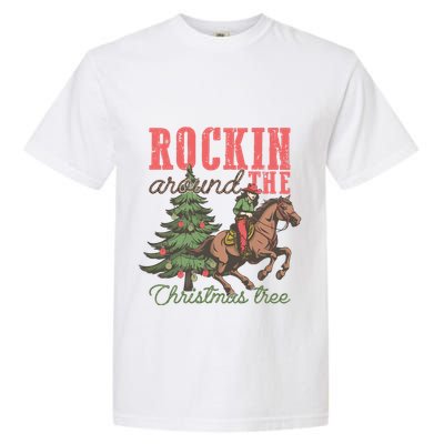 Christmas Horse Cowgirl Garment-Dyed Heavyweight T-Shirt