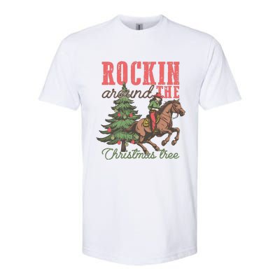 Christmas Horse Cowgirl Softstyle CVC T-Shirt