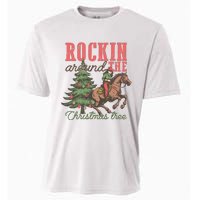 Christmas Horse Cowgirl Cooling Performance Crew T-Shirt