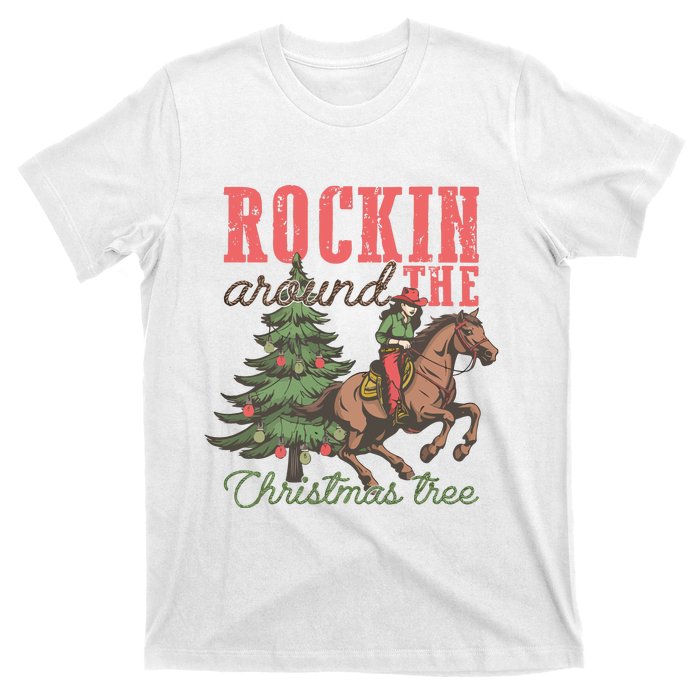 Christmas Horse Cowgirl T-Shirt