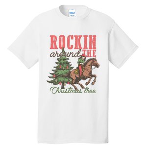 Christmas Horse Cowgirl Tall T-Shirt