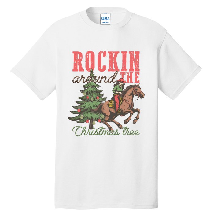 Christmas Horse Cowgirl Tall T-Shirt