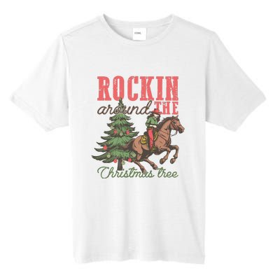 Christmas Horse Cowgirl Tall Fusion ChromaSoft Performance T-Shirt