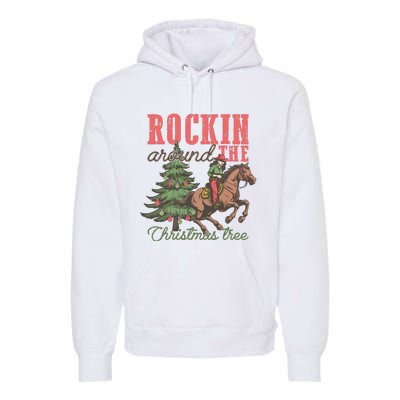 Christmas Horse Cowgirl Premium Hoodie