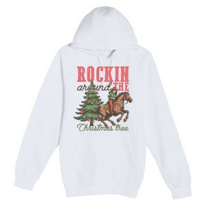 Christmas Horse Cowgirl Premium Pullover Hoodie