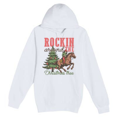 Christmas Horse Cowgirl Premium Pullover Hoodie