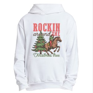 Christmas Horse Cowgirl Urban Pullover Hoodie