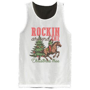 Christmas Horse Cowgirl Mesh Reversible Basketball Jersey Tank