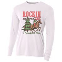 Christmas Horse Cowgirl Cooling Performance Long Sleeve Crew