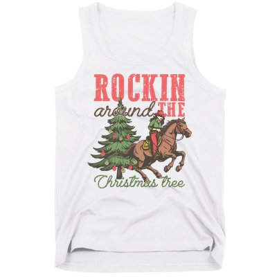 Christmas Horse Cowgirl Tank Top