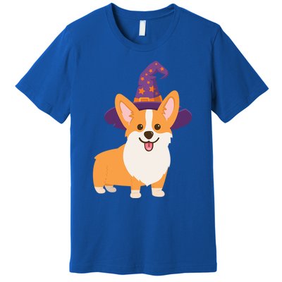 Corgi Halloween Cute Dog With Witchs Hat Meaningful Gift Premium T-Shirt