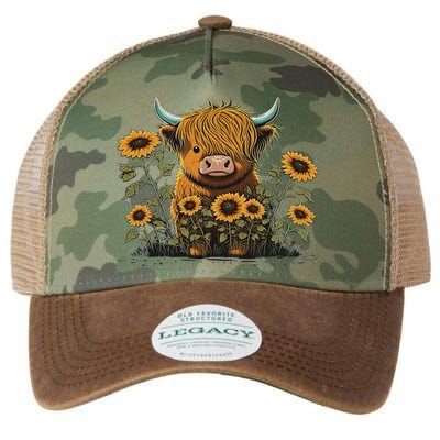 Cute Highland Cattle Cow Funny Highland Cow Legacy Tie Dye Trucker Hat