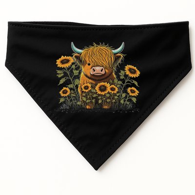 Cute Highland Cattle Cow Funny Highland Cow USA-Made Doggie Bandana