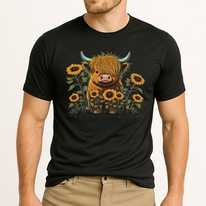 Cute Highland Cattle Cow Funny Highland Cow Cooling Performance Crew T-Shirt