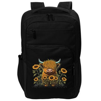 Cute Highland Cattle Cow Funny Highland Cow Impact Tech Backpack