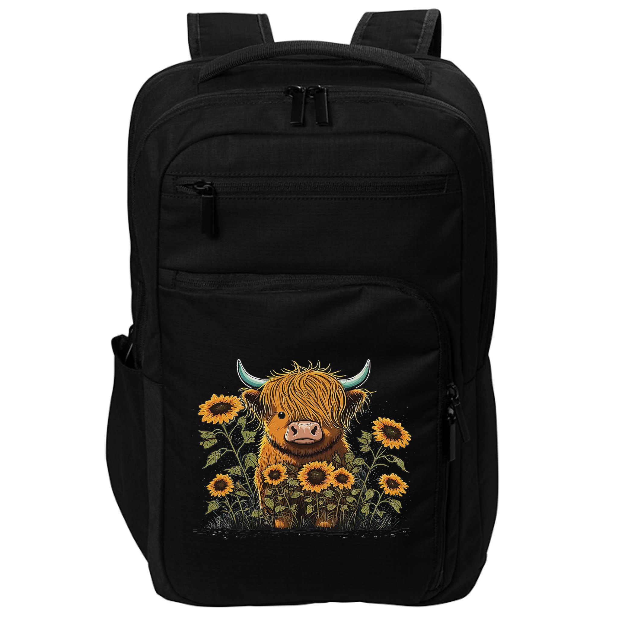 Cute Highland Cattle Cow Funny Highland Cow Impact Tech Backpack