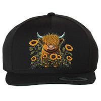 Cute Highland Cattle Cow Funny Highland Cow Wool Snapback Cap