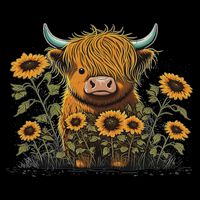 Cute Highland Cattle Cow Funny Highland Cow Wool Snapback Cap