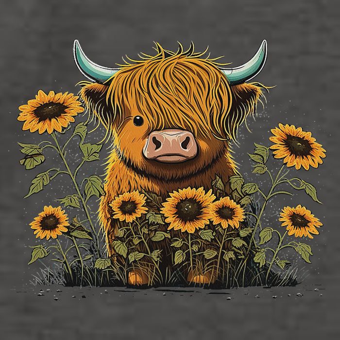 Cute Highland Cattle Cow Funny Highland Cow Vector Backpack