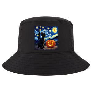 Cat Halloween Cat Lovers Starry Night Cat Van Gogh Cool Comfort Performance Bucket Hat