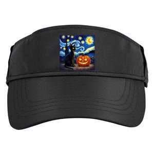 Cat Halloween Cat Lovers Starry Night Cat Van Gogh Adult Drive Performance Visor