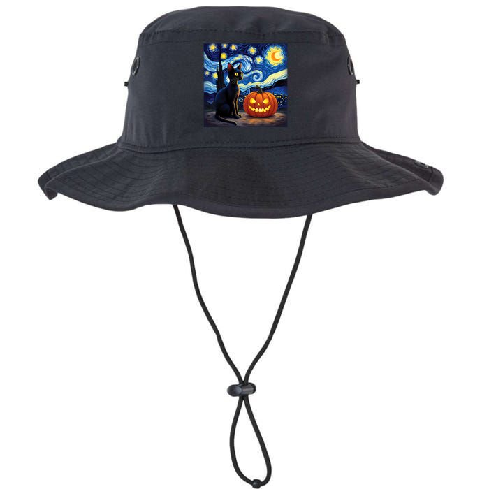 Cat Halloween Cat Lovers Starry Night Cat Van Gogh Legacy Cool Fit Booney Bucket Hat