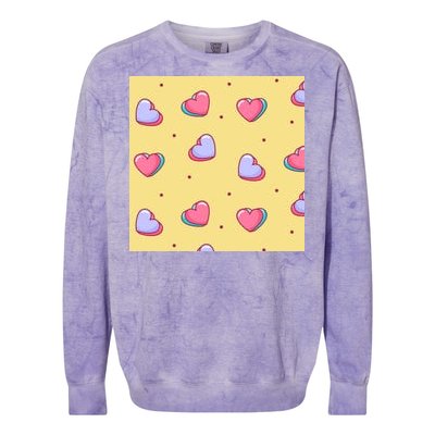 Candy Hearts Cute Valentine's Day Colorblast Crewneck Sweatshirt