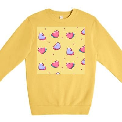 Candy Hearts Cute Valentine's Day Premium Crewneck Sweatshirt