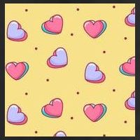 Candy Hearts Cute Valentine's Day 7 Panel Mesh Trucker Snapback Hat