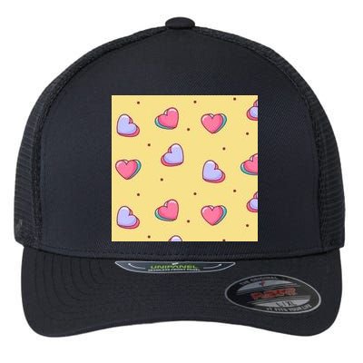 Candy Hearts Cute Valentine's Day Flexfit Unipanel Trucker Cap