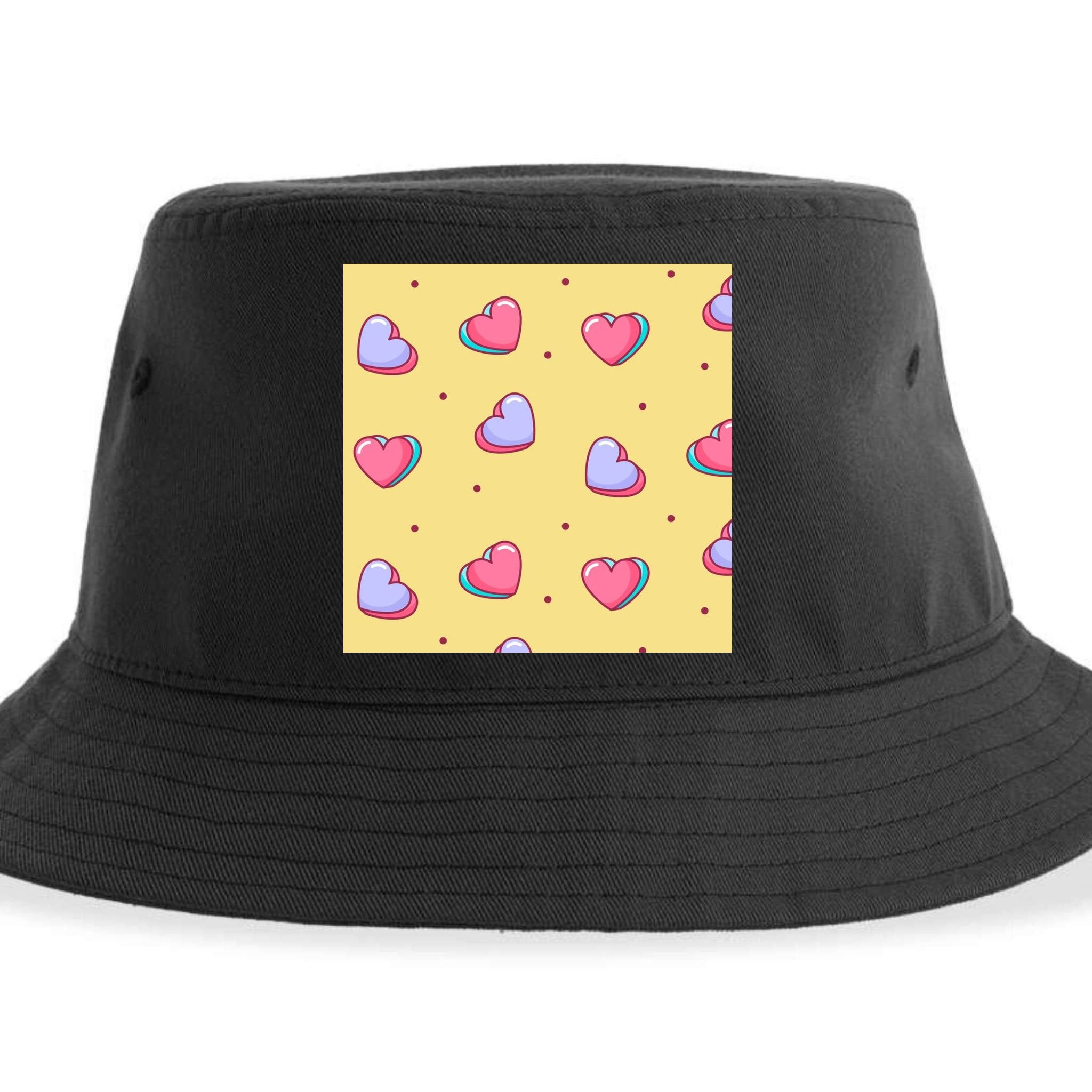 Candy Hearts Cute Valentine's Day Sustainable Bucket Hat