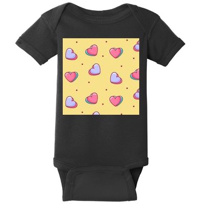 Candy Hearts Cute Valentine's Day Baby Bodysuit