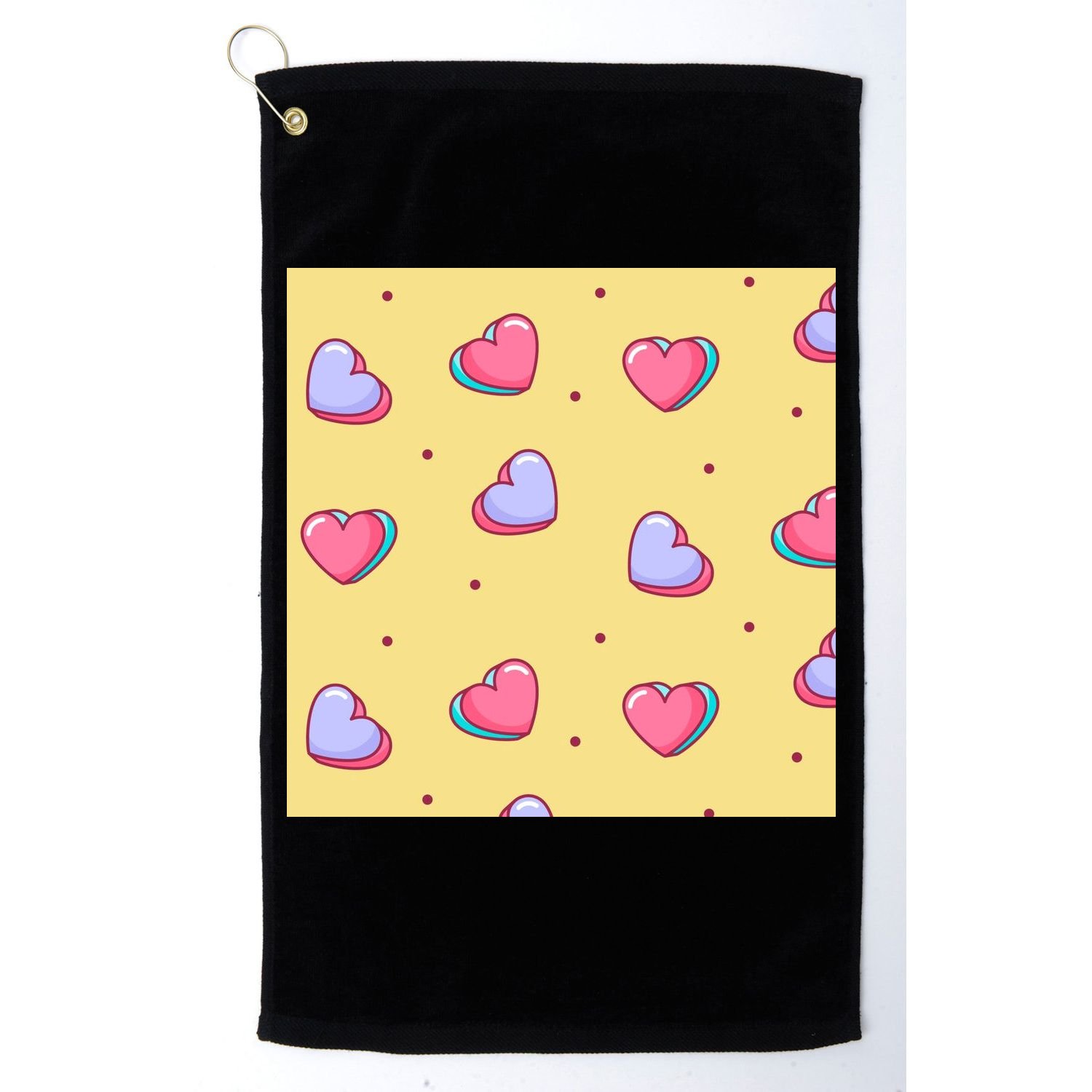 Candy Hearts Cute Valentine's Day Golf Towel