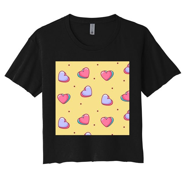 Candy Hearts Cute Valentine's Day Crop Top
