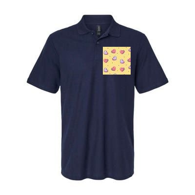 Candy Hearts Cute Valentine's Day Softstyle Adult Sport Polo