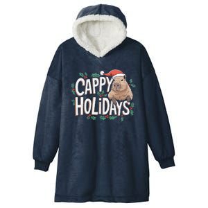 Cappy Holidays Capybara Christmas Hooded Wearable Blanket