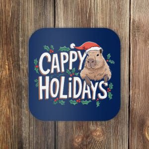 Cappy Holidays Capybara Christmas Coaster