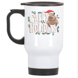 Cappy Holidays Capybara Christmas Stainless Steel Travel Mug