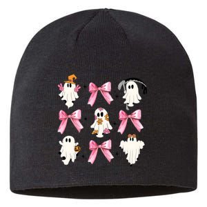 Coquette Halloween Cute Ghost Sustainable Beanie