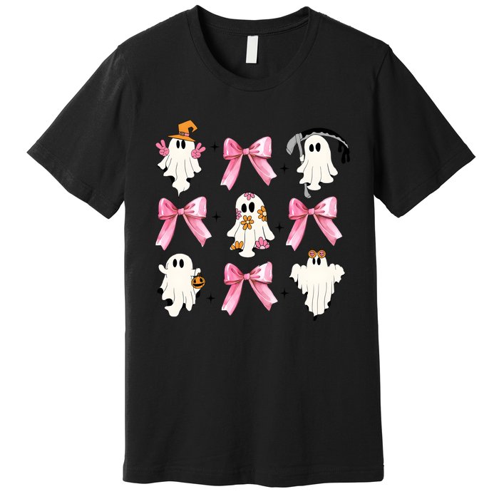 Coquette Halloween Cute Ghost Premium T-Shirt