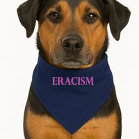 Classy Human / Civil Rights ERACISM USA-Made Doggie Bandana