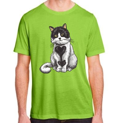 Cat Heart Cute Adult ChromaSoft Performance T-Shirt