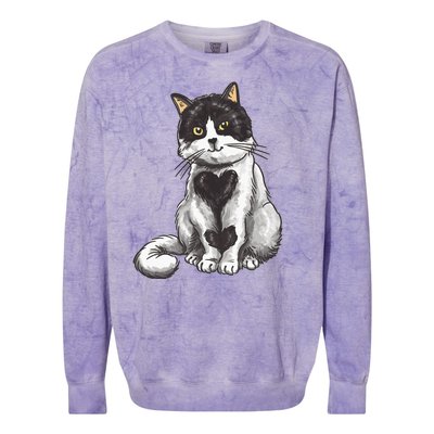 Cat Heart Cute Colorblast Crewneck Sweatshirt