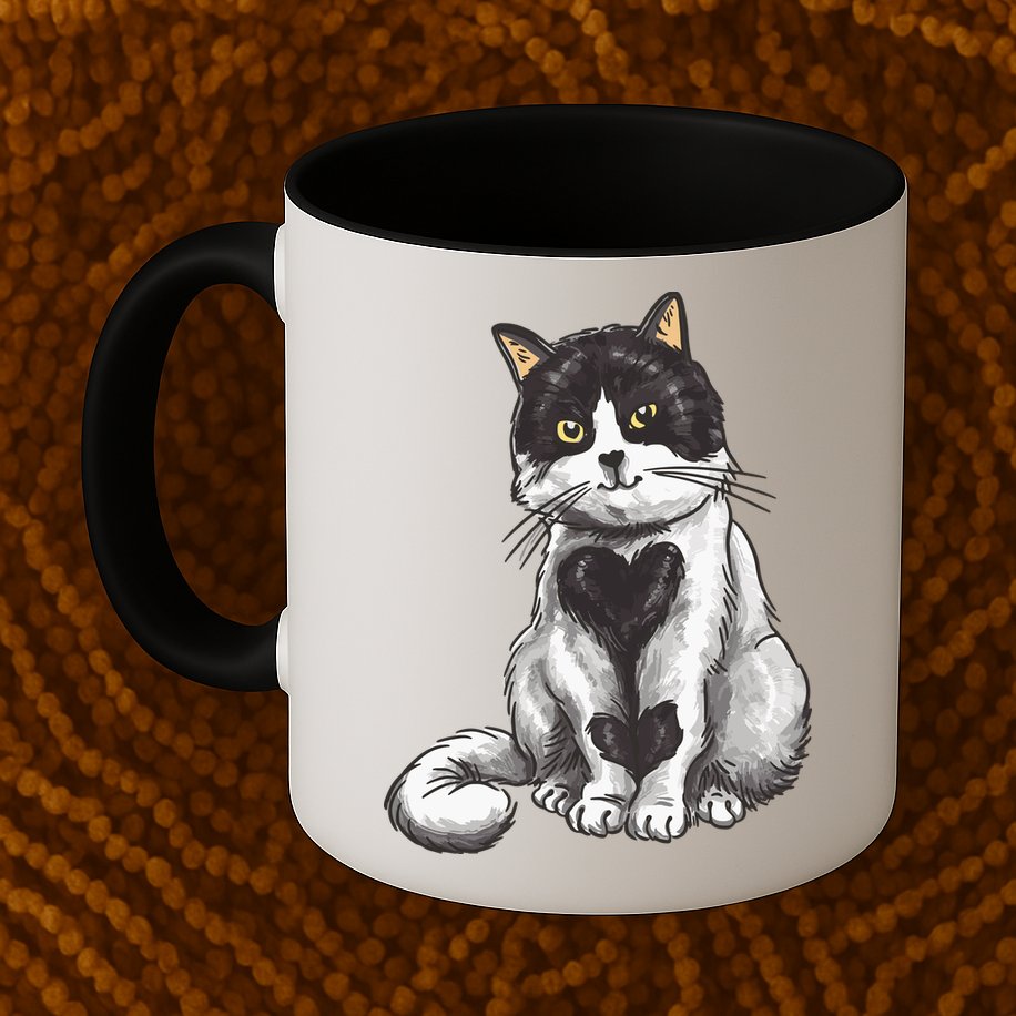 Cat Heart Cute Mug