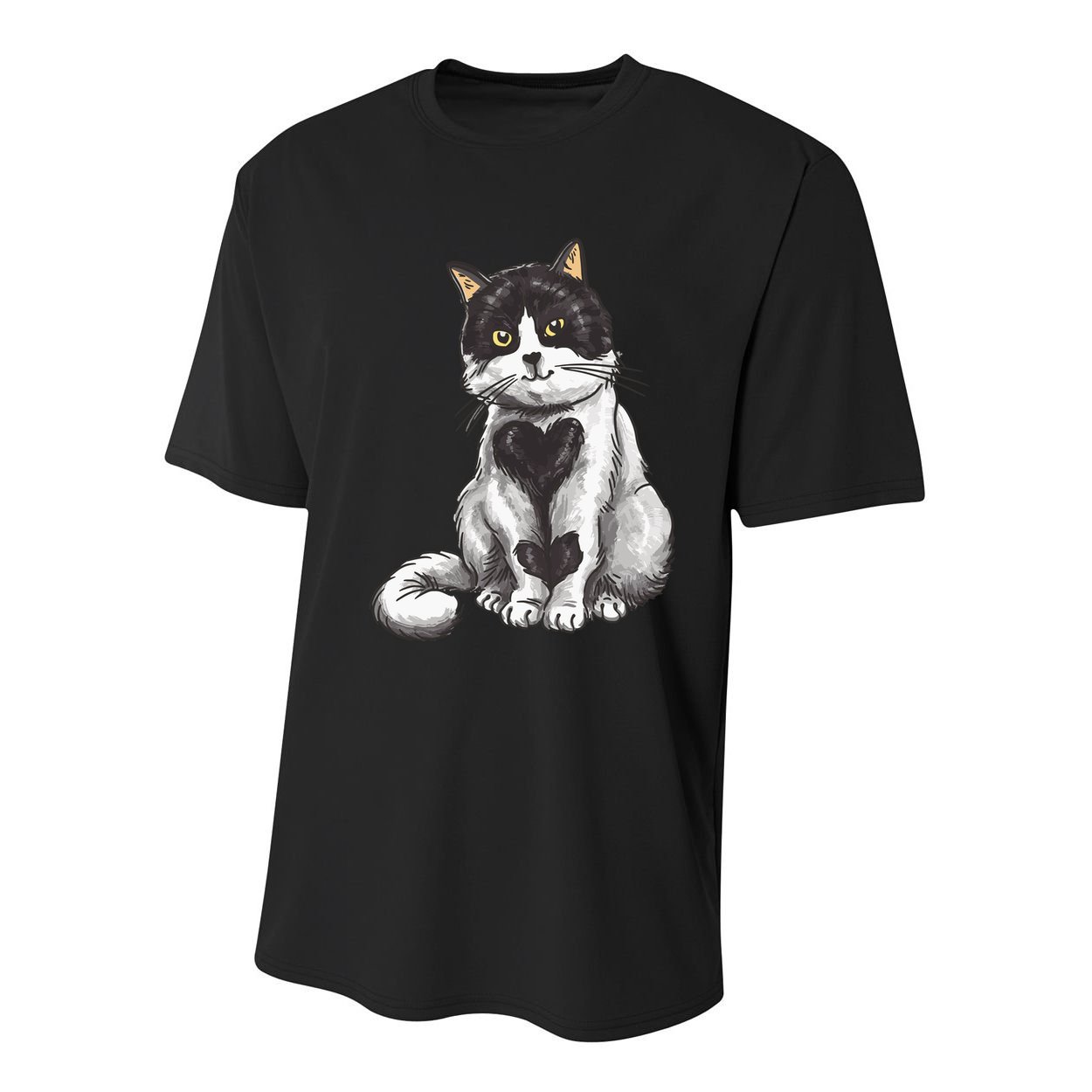 Cat Heart Cute Youth Performance Sprint T-Shirt