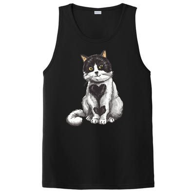 Cat Heart Cute PosiCharge Competitor Tank