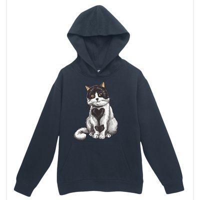 Cat Heart Cute Urban Pullover Hoodie