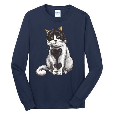 Cat Heart Cute Tall Long Sleeve T-Shirt