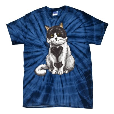 Cat Heart Cute Tie-Dye T-Shirt